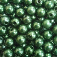 Бусины жемчуг пластиковые 6мм (10гр) 54 - Темно-зеленый