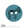 Пуговица зебра CX 0303 20L, 32 - Голубой