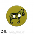 Пуговица зебра CX 0303 24L, 37 - Желтый