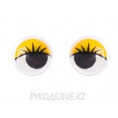 Глазки с ресничками на клеевой основе 10мм 1 - Желтый