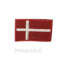 Шеврон клеевой Флаг Дании 4,5*3см