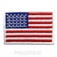 Шеврон клеевой Флаг США 4,5*3см Красно-сине-белый