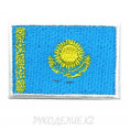 Шеврон клеевой Флаг Казахстана 4,5*3см Голубой
