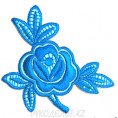 Термоаппликация Роза 7,8*5см 11 - Бирюзово-голубой