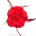 Цветок - брошь Роза d-145мм 3 - Красный