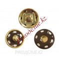 Кнопка пришивная металл с магнитом MS K-43 19мм, 13 - Gold/Brown (Золотой - Коричневый)