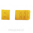 Застежка для бюстгальтера на тканевой основе (30*50мм) в 2*3 ряда Angelica Fashion 12 - Темно-желтый