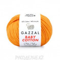 Пряжа Baby Cotton Gazzal 3416 - Светло-оранжевый
