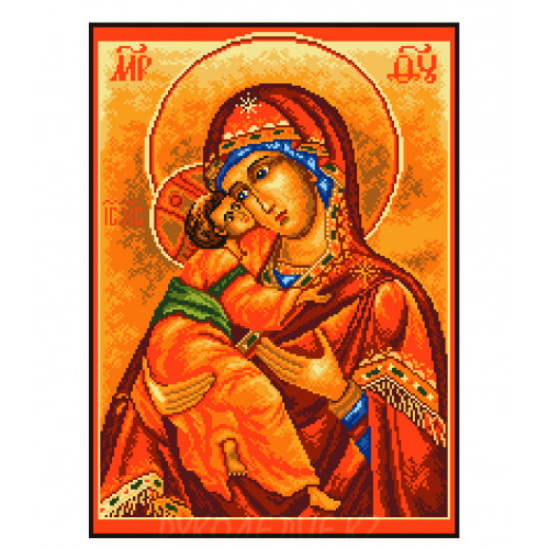 Набор для вышивания крестом Владимирская Богородица 29*39см Матренин Посад