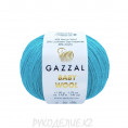 Пряжа Baby Wool Gazzal 820 - Бирюзово-голубой