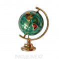 Броши Школа 11 - Глобус, зеленый 25*35мм
