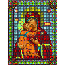 Рисунок на ткани Божья Матерь Владимирская 14*18см Бисер КА (распродажа)