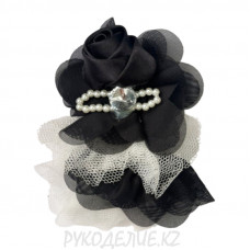 Брошь Роза с бусинами LJ0534 SLV