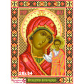Рисунок на шелке Казанская Пресвятая Богородица 28*34см Матрёнин Посад Цветной