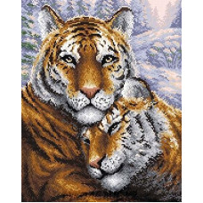 Набор алмазной мозаики Тигры 38*48см М.П.Студия