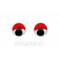 Глазки с ресничками клеевые 12мм 3 - Красный