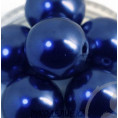 Бусины жемчуг пластиковые 14мм (9 штук) 45 - Тёмно-синий