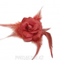 Цветок - брошь роза Е-100 d-60мм 4 - Бордо