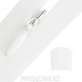 Молния потайная прозрачная 70см Angelica Fashion 102 - Белый