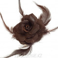 Цветок - брошь роза Е-100 d-60мм 6 - Коричневый