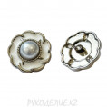 Пуговица с жемчугом ME 715 36L, 02 - Nickel