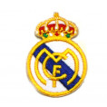 Шеврон клеевой "Футбольный клуб Реал Мадрид" 3,2*4,5см бел-желт
