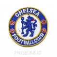Шеврон клеевой "Chelsea" d-3,8см 1 - Бело-голубой