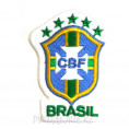 Шеврон клеевой CBF Brasil 5*7,2см Бело-голубой