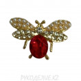 Брошь Насекомые 5 - Жук, красный 27*16мм