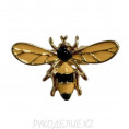 Брошь Насекомые 9 - Оса, желтый 30*18мм