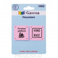 Нашивка Hand made HND-01 квадрат 2шт Gamma 2,5*2,5см 4 - Розовый