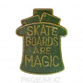 Шеврон клеевой Skate boards... 3,5*4,5см 2 - Зеленый
