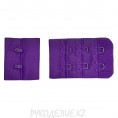 Застежка для бюстгальтера на тканевой основе (30*50мм) в 2*3 ряда Angelica Fashion 17 - Фиолетовый