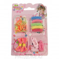 Детский набор резинки и заколки 3 - Розовый, звёзды