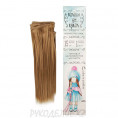 Волосы - тресс для кукол "Прямые" длина волос 15см, ширина 100см 22Т - Русый, 2294874
