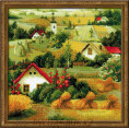 Набор для вышивания крестом Сербский пейзаж 40*40см Риолис Цветной