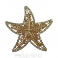 Брошь Морская звезда 50*50мм 25 - Персиковый