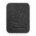 Шеврон клеевой жест Победы 3*3,5см 1 - Черный