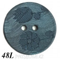 Пуговица деревянная CB E-45 48L, С - Темная морская волна