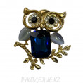 Брошь Сова 40*40мм 09 - Синий