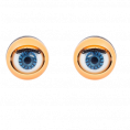 Глаз с ресничками моргающий 17мм 1 - Синий