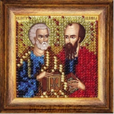 Набор для вышивания бисером Икона Святые Апостолы Петр и Павел 6,5*6,5см Вышивальная мозаика