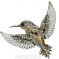 Брошь Колибри 60*50мм 03 - Белый