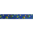 Тесьма репсовая Цветы разные 25мм 3 - Синий