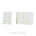 Застежка для бюстгальтера на тканевой основе (40*50мм) в 3*3 ряда Angelica Fashion 1 - Белый