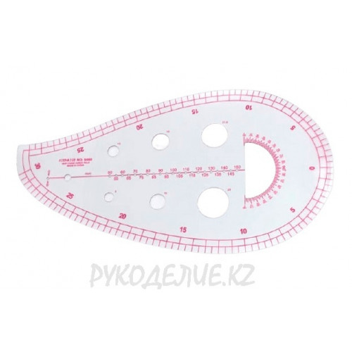 Лекало портновское толщина 2мм 25*13,8см LUR-02 Гамма