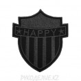 Шеврон клеевой Happy 3,5*3,7см 1 - Черный
