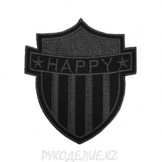 Шеврон клеевой Happy 3,5*3,7см Шеврон клеевой Happy 3,5*3,7см