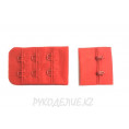 Застежка для бюстгальтера на тканевой основе (30*50мм) в 2*3 ряда Angelica Fashion 5 - Красный