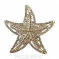 Брошь Морская звезда 50*50мм 79 - Кристалл
